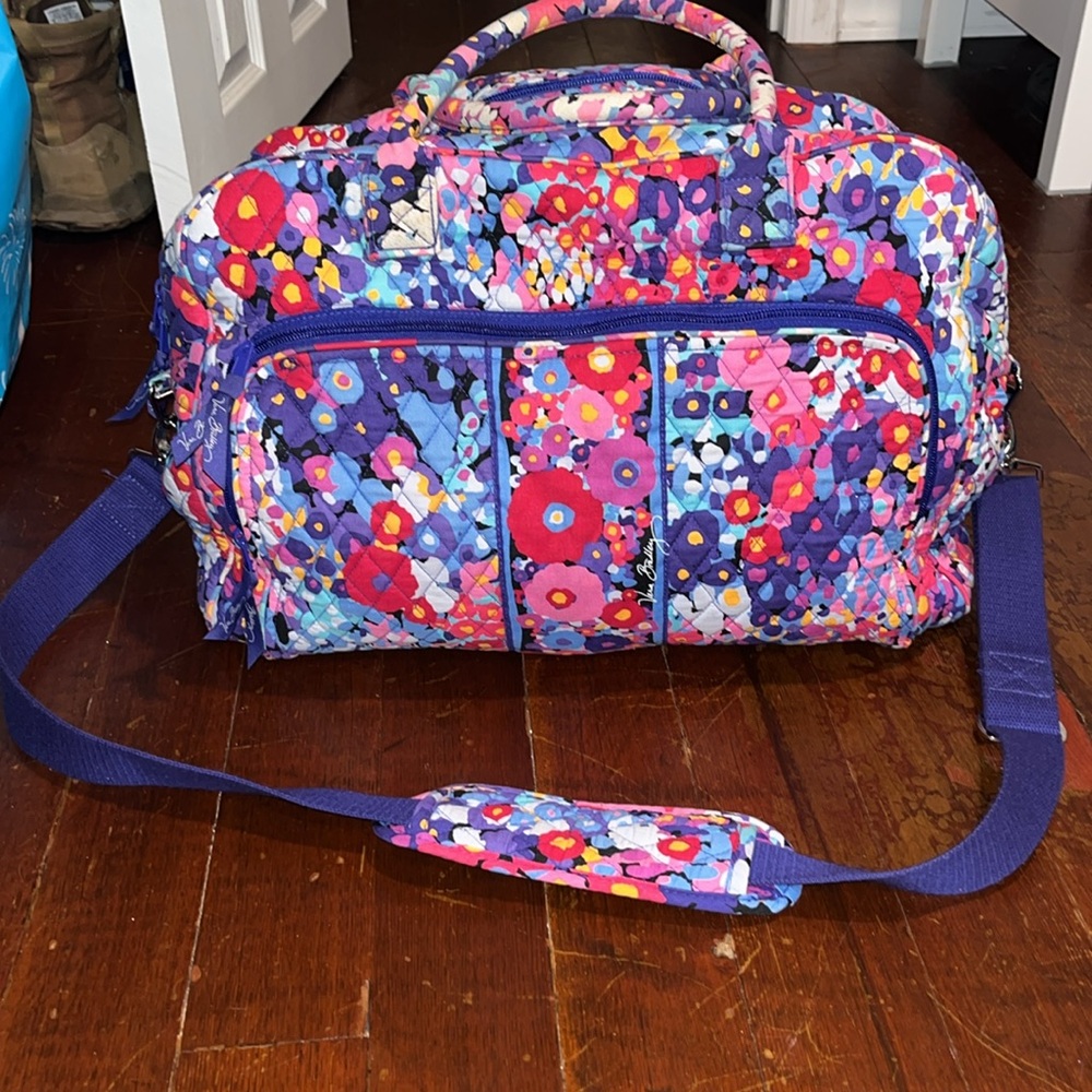 Vera Bradley wild flower weekender bag